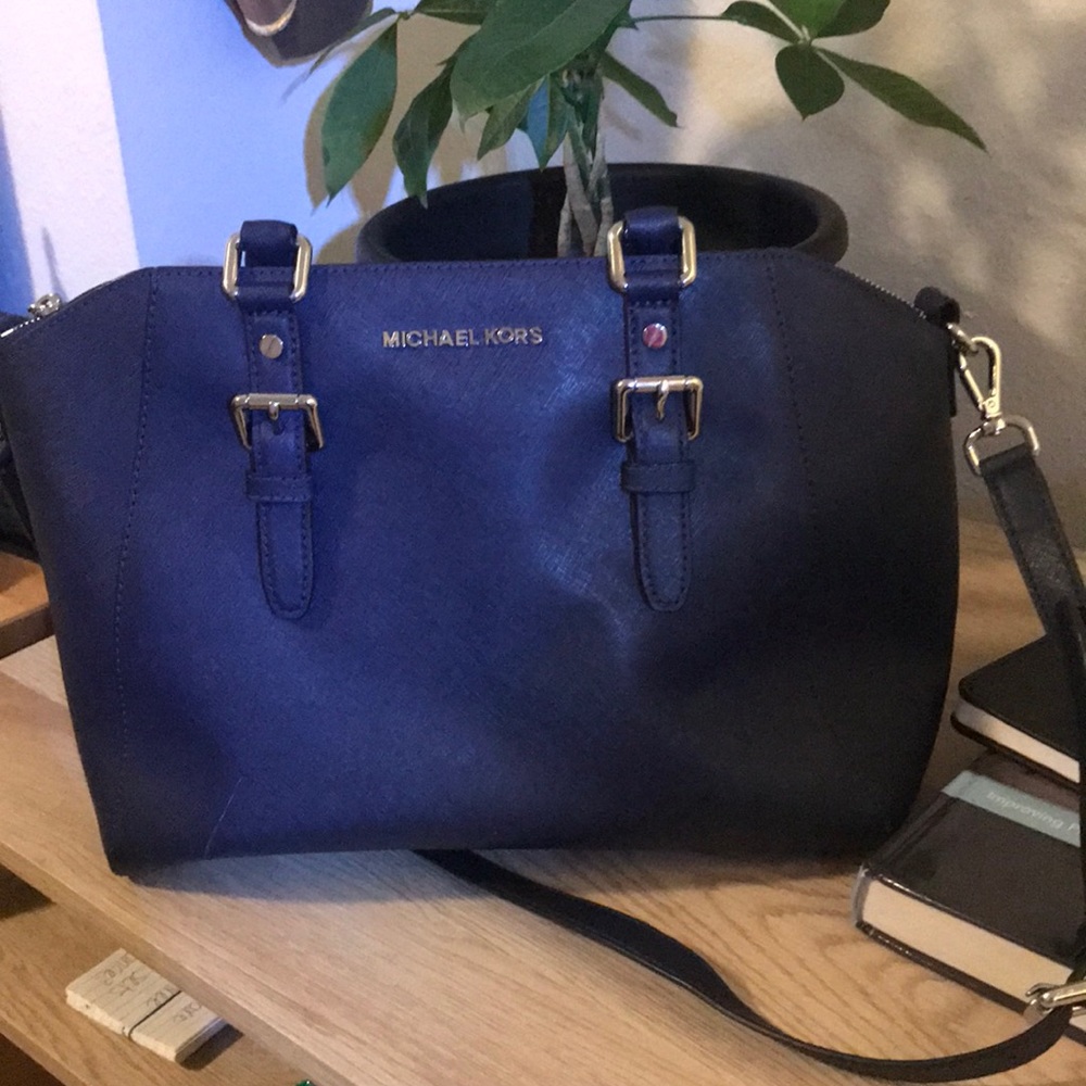 Navy blue Michael Kors purse
